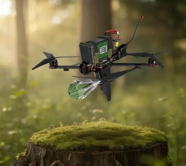 FPV Drohne mit Netzwerfer